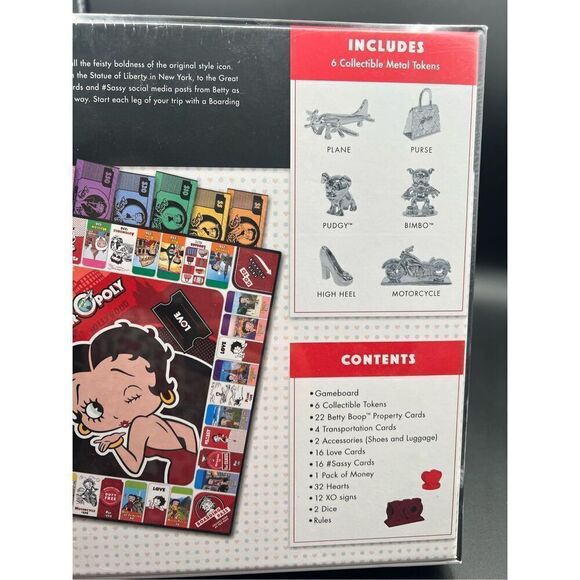 MasterPieces Betty Boop - World Tour Opoly Board Game - Picture 2 of 3